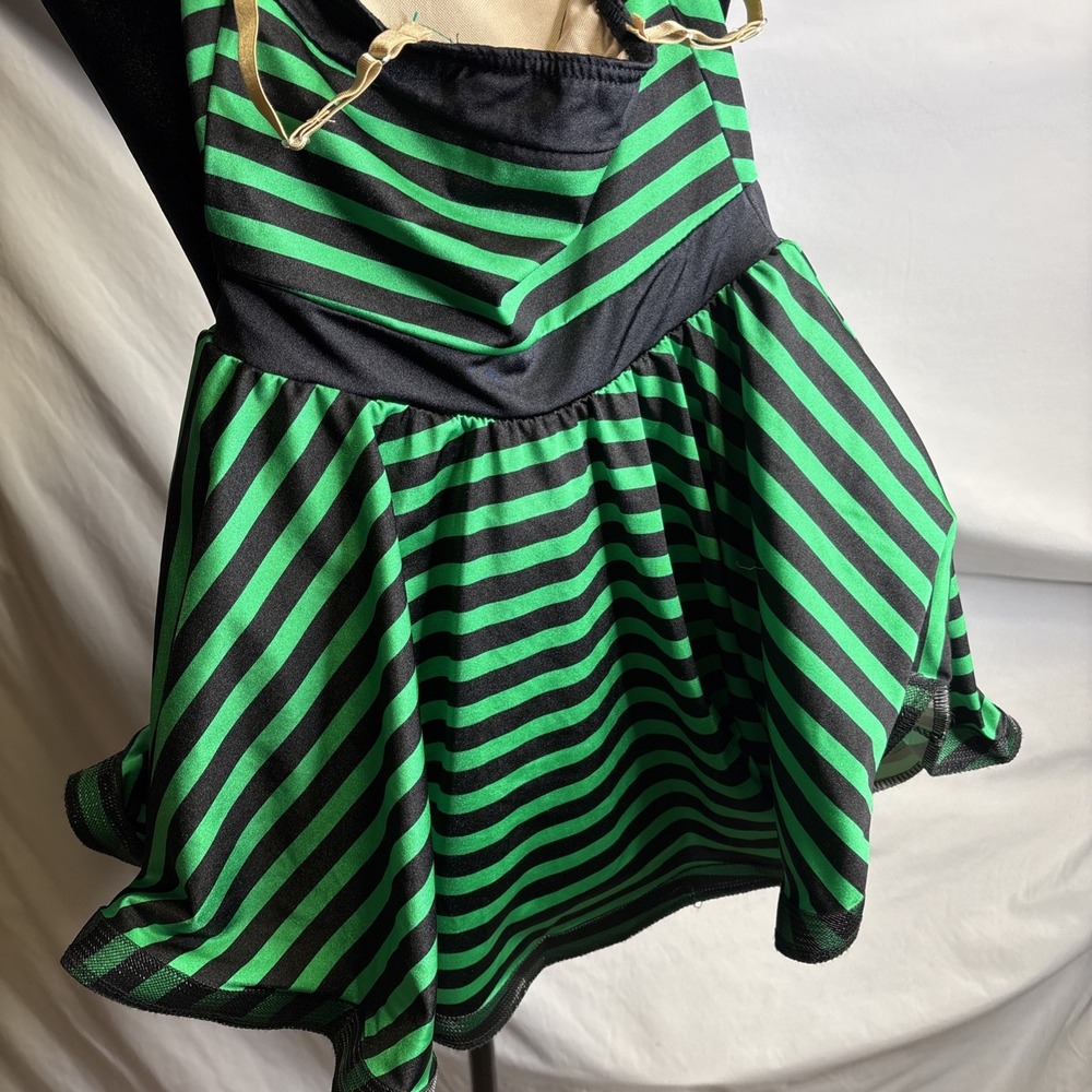 Weissman Green And‎ Black Sequins Halter Top Dance Costume  Medium Child - Picture 13 of 16